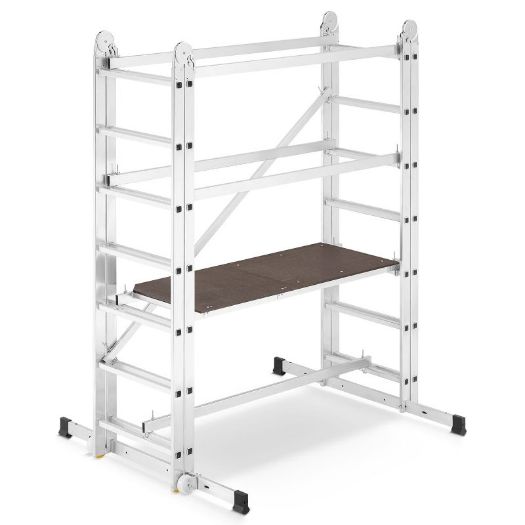 Mobilna aluminijska zglobna skela DR 2x7 s platformom i kotačima