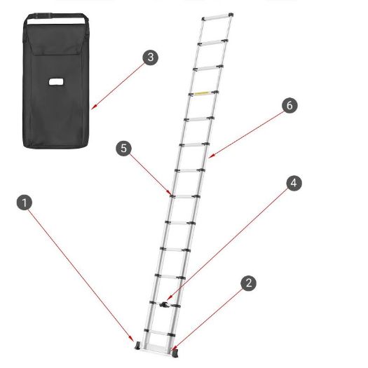 Aluminijske teleskopske ljestve, 440 cm