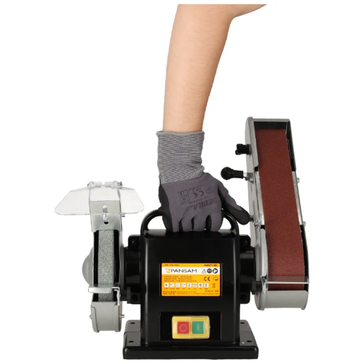 Stolna tračna brusilica s diskom 200W,150x20mm s trakom