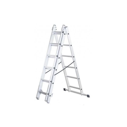 Trodijelne aluminijske ljestve 3×6, dužina 3 m