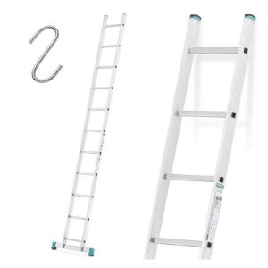 Aluminijske nagibne ljestve 3,13 m s dvokomponentnim nogama