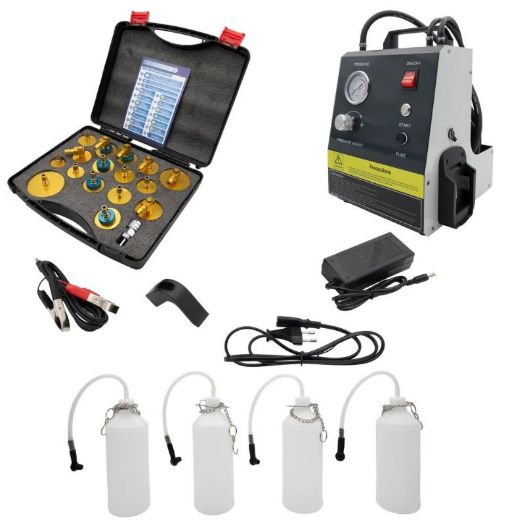 Električni uređaj za odzračivanje kočnica i spojke s adapterom