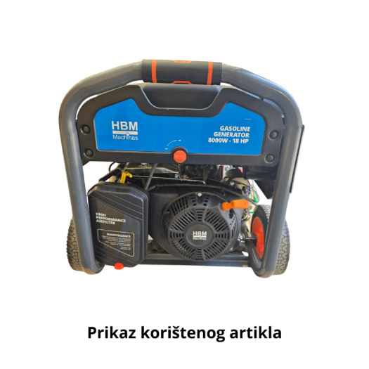 Generator električne snage od 8000 W s benzinskim motorom, 230V, 12V