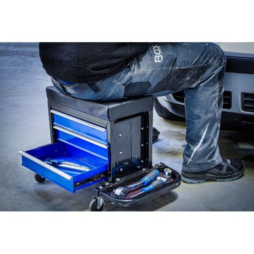 Radionička ležaljka za mehaničare | s 3 ladice