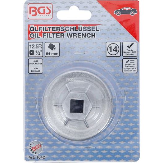 Ključ za filter ulja | 14-kutni | O 64 mm | za Daihatsu, Fiat, Nissan, Toyota