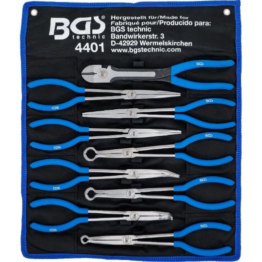 Set dugih ravnih kliješta i kliješta za konektore svjećica | ekstra duga | 9 kom