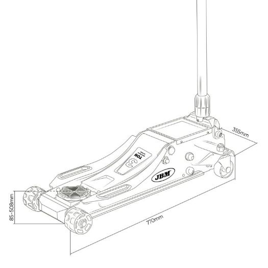 Akumulatorska nisko profilna podna dizalica 3 tone