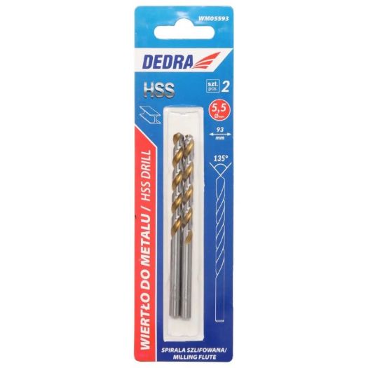 Svrdlo za metal, HSS, 5.5 x 93 mm, 2 kom