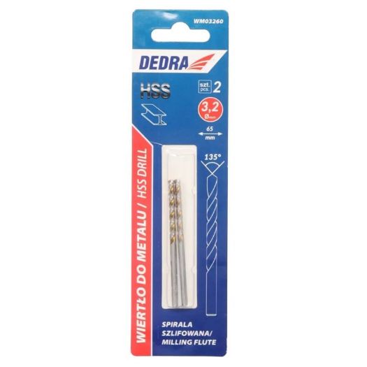 Svrdlo za metal, HSS, 3 x 61mm, 2 kom