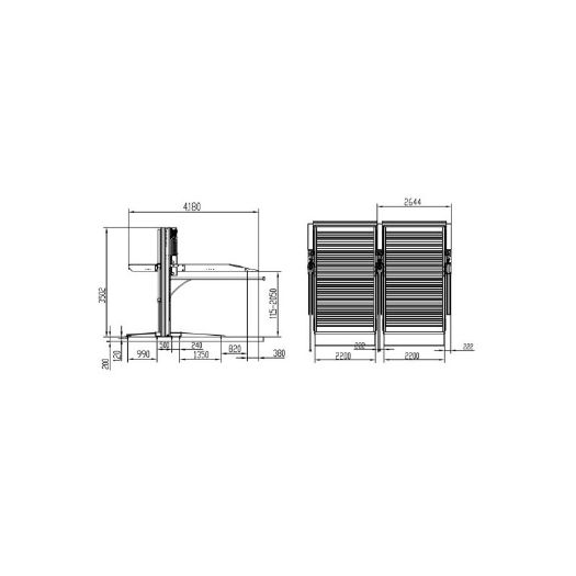 Dvostupna parkirna dizalica za automobile | 2700 kg | 220 V