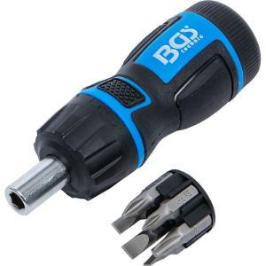 Set mini bitova za odvijač s reverzibilnom čegrtaljkom 1/4" | 7 kom