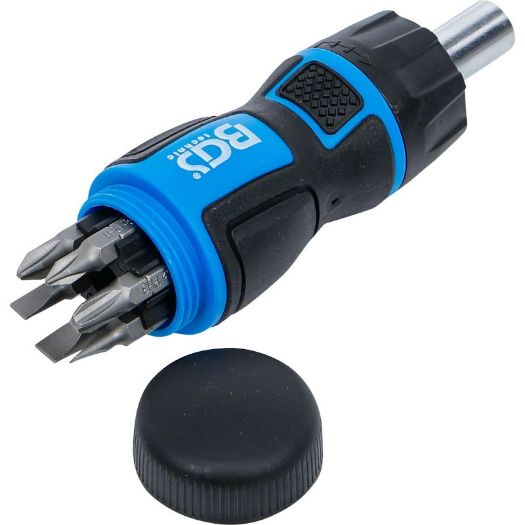 Set mini bitova za odvijač s reverzibilnom čegrtaljkom 1/4" | 7 kom