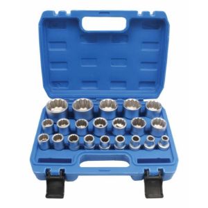 Set ručnih nasadnih ključeva | 12-kutni | 1/2" | kratki | 21 kom