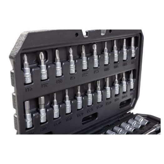 Set nasadnih ključeva i bit nastavaka 1/4", 46 kom, CR-V
