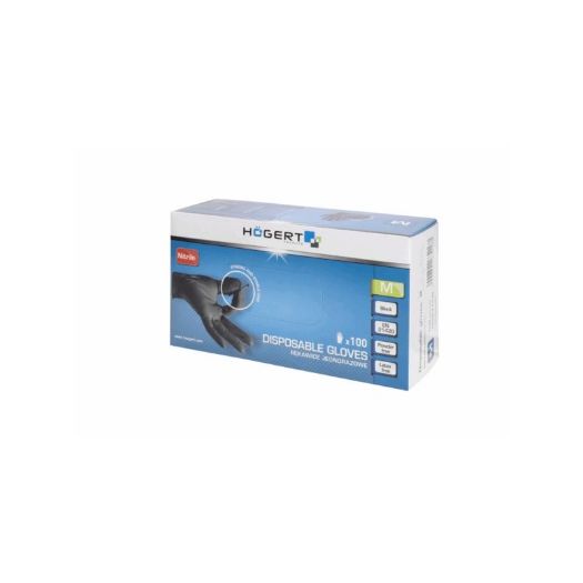 Jednokratne nitrilne rukavice s dijamantnom teksturom crne XL 100 kom