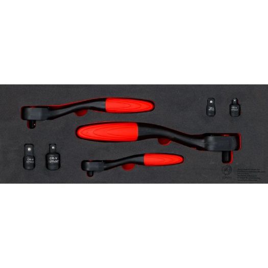Set preklopnih čegrtaljki i adaptera 1/4 3/8 1/2 inča