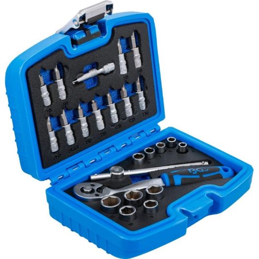 Set nasadnih ključeva 1/4" 24 dijela s 90-zubnom čegrtaljkom