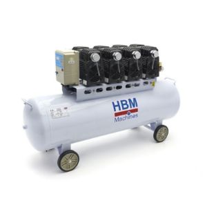 Tihi bezuljni kompresor 200 L, 3000 W, 230 V, 280 L/min, 8 bar