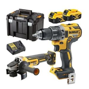 DeWalt set aku bušilica odvijač aku + kutna brusilica (DCD791 + DCG405 + 2x 5.0 Ah +punjač i kofer)