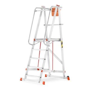 Aluminijske pokretne ljestve s platformom 5 gazišta 3,32 m