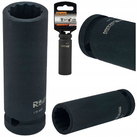 Duboki udarni nasadni ključ 12-kutni 1/2" 10 mm