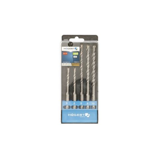 Set svrdla SDS Plus 5 kom, promjer : 5 mm, 2x 6 mm, 8 mm, 10 mm