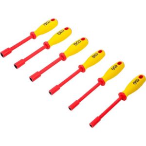 Set izoliranih VDE nasadnih odvijača | šesterokut 5,5 - 12 mm | 6-dijelni