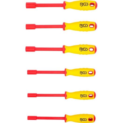 Set izoliranih VDE nasadnih odvijača | šesterokut 5,5 - 12 mm | 6-dijelni