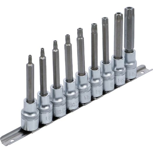 Set sigurnosnih Torx nasadnih bitova 1/2", T20–T60, 9 kom