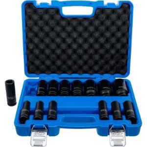 Set udarnih nasadnih ključeva 1/2" 10–32 mm šesterokutni 14 kom