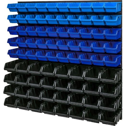 Zidni organizator za sitni materijal 780 × 780 mm, 82 posude