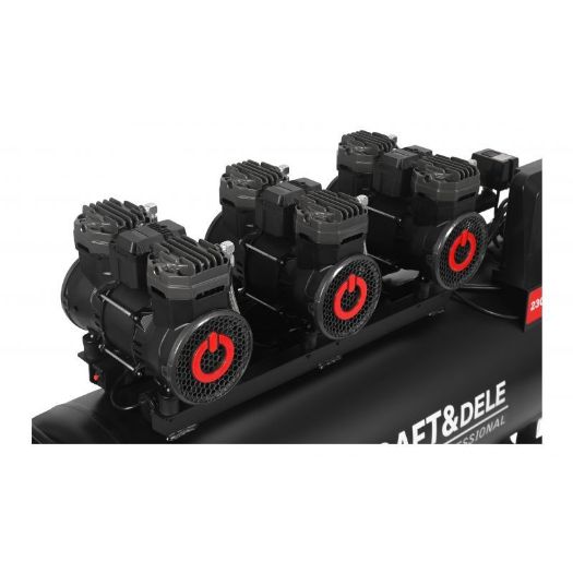 Klipni kompresor bezolejni | 200 L | 3x2200 W
