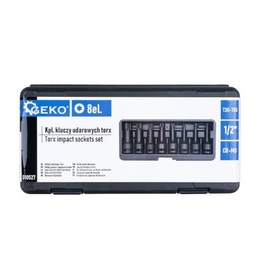 Set udarnih Torx ključeva | prihvat 1/2" | T30 - T80 | CR-MO | 8-dijelni