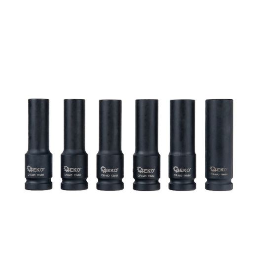 Set dugih udarnih nasadnih ključeva | prihvat 1/2" | 10 - 24 mm | CR-MO | 11-dijelni