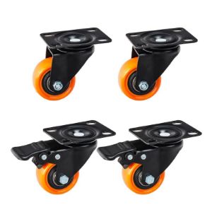 Set okretnih kotačića | 50 mm | 50 kg | 2 s kočnicom + 2 bez | 4 kom