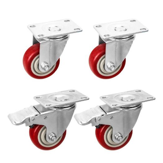 Set okretnih kotačića | 75 mm | 100 kg | 2 s kočnicom + 2 bez | 4 kom