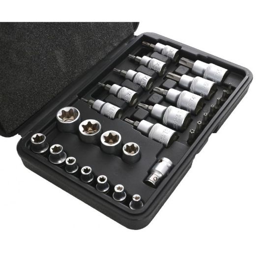 Set bit nastavaka i nasadnih ključeva Torx | 30-dijelni