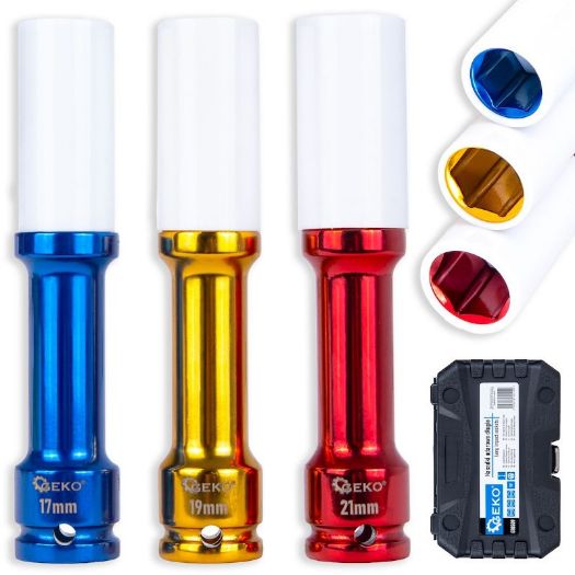 Set dugih udarnih nasadnih ključeva 1/2″, 17–21 mm, 150 mm, 3 kom