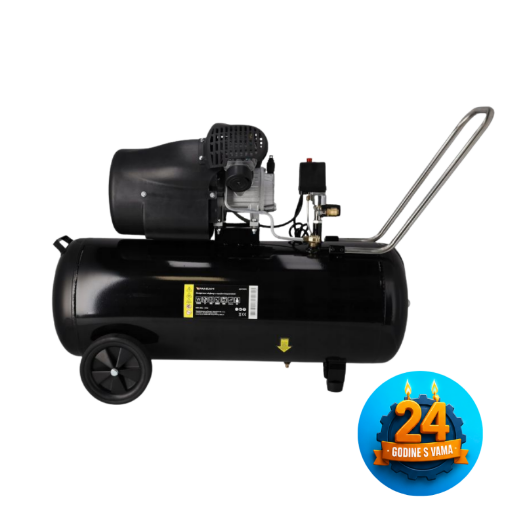 Uljni kompresor, 2 cilindra V 100L, 2, 3kW, 412L/min, 8 bara