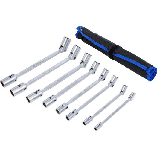 Set dvostrukih zglobnih nasadnih ključeva s fleksibilnom glavom 8-24 mm, 8 kom