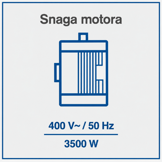 Vertikalni cjepač drva 10 T, 3500 W, 400 V