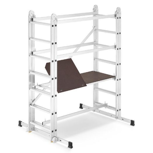 Mobilna aluminiska zglobna skela, 4m, 150 kg
