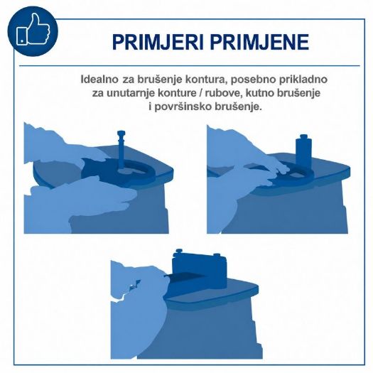 Oscilirajuća tračna i vretenasta brusilica OSM600, 450 W