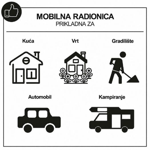 Akumulatorska udarna bušilica odvijač C-BSB74/1BE-X, 20 V, 50 Nm sa 74 dijela pribora