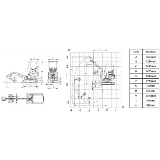 Mini bager gusjeničar 18,4 kw, EURO 5, ROPS krov