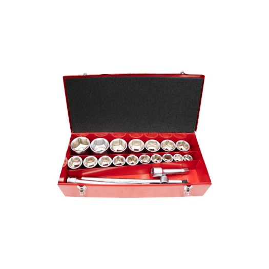 Set nasadnih ključeva 1" s 21 dijelom i rasponom 36–80 mm