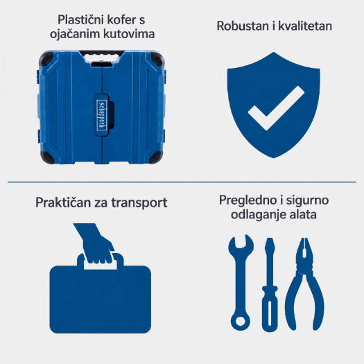 Set alata s 90 dijelova i nasadnim ključevima 1/4"