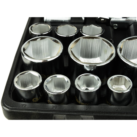 Set nasadnih ključeva 3/4" i 1", 6PT, 21–65 mm, 26 kom