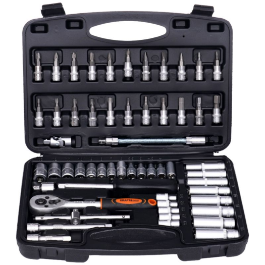 Set nasadnih ključeva i bit nastavaka 1/4", 4 - 13 mm, 56 kom