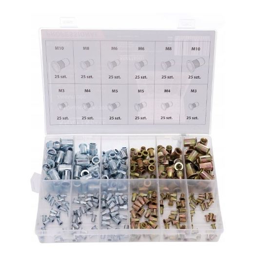 Set zakivnih matica M3-M10 | čelik + aluminij | 300 kom